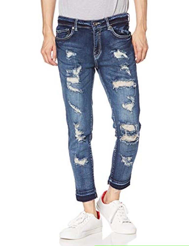 Jpcs インプローブス デニムパンツ スーパーストレッチダメージアンクルデニムスキニー メンズ Az Japan Classic Store