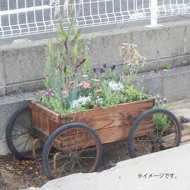 工房制作 フラワーカー 花車 Naco Re Antique