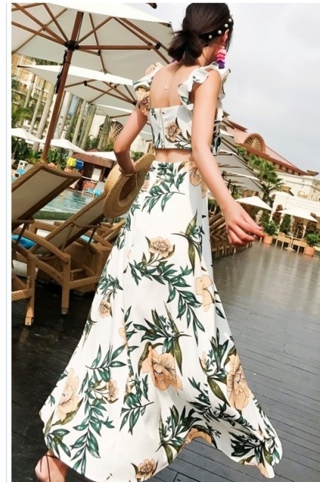 韓国 ファッション レディース ワンピース 夏 春 オフショルダー ワンピース オフショル ワンピース 夏 ロングワンピース 半袖 フレアワ Basecamp49