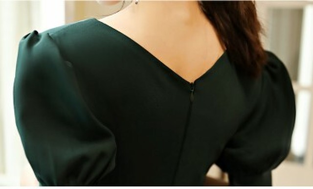 エレガント イブニングドレス 光沢サテン エンパイアライン 細見えシルエット ロングワンピース Ynswedding23