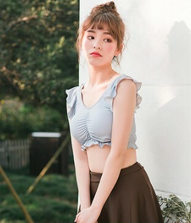 水着 レディース 水着レディース 体型カバー タンクトップ 型フリル ママ水着 スカート付 3点セット Yahauc Ms 0272 Luzly