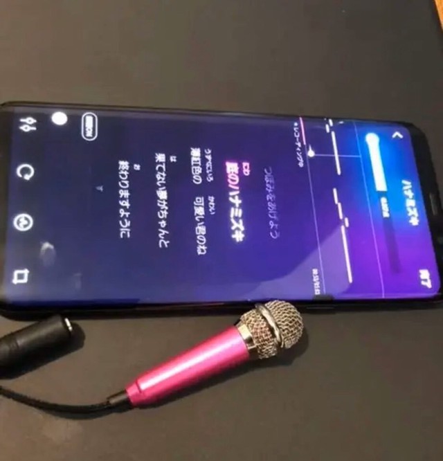 ミニサイズマイク スマホでカラオケ カラオケアプリ対応 Rosegold Pink Silver Blue Mercross