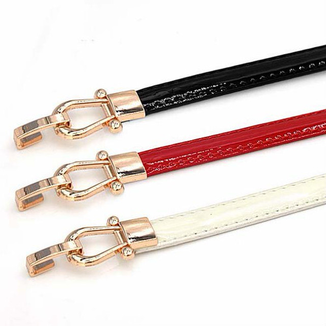 U形 バックル 細 ベルト レディース ゴールドバックル 無段階 女性用 エレガント カジュアル ウエスト ワンピース フック式 カジュアル スカート ベルト Tk0066 Tokoo トコー