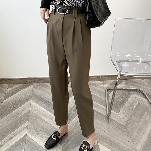 〈Ranking No.3〉ベルト付きハイウエストパンツ【belt high waist pants】
