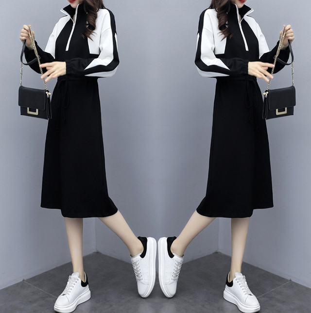 Dress 美人度アップカジュアル チュニックファスナーワンピース大活躍 Nanastyle