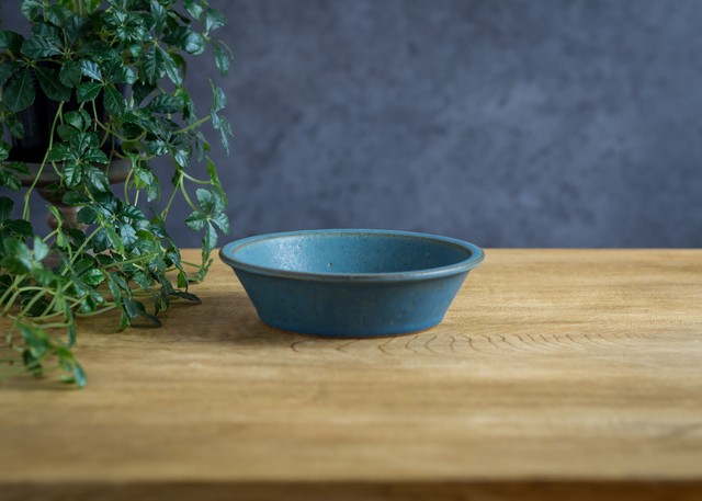 SHIROUMA 浅鉢 15cm 青(深皿・シリアルボウル・グラタン皿)/長谷川 哲也