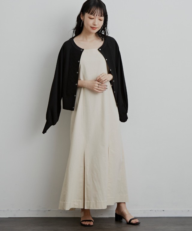 リネンライクプリーツキャミワンピース Beg Aunt Marie S