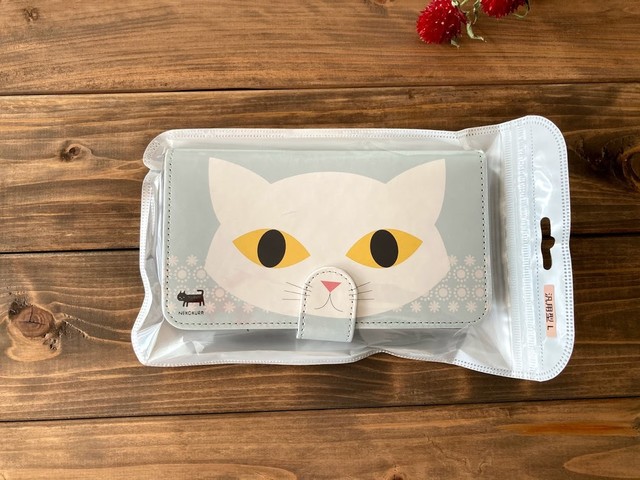 白猫 手帳型スマホケース Lサイズ Iphone6plus 7plus 8plusなど Nekokura Hostel