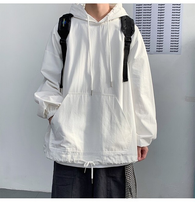 2020 Aw Solid Color Hood Parka Gray Hr0441 韓国ファッション 韓国スタイル 韓国メンズファッション High Rise From Seoul