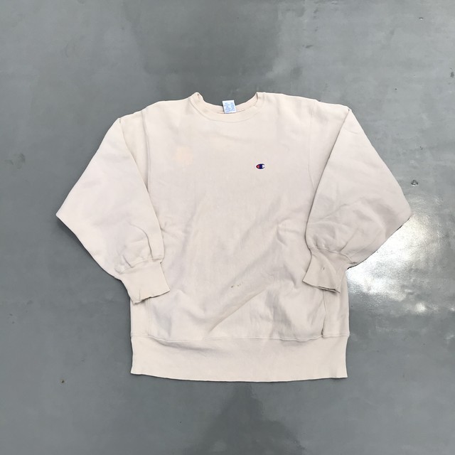 90s Champion Reverseweave 90 S 90年代 チャンピオン リバースウィーブベージュ 無地スウェット Usa製 Vintage 古着 Ozziestore