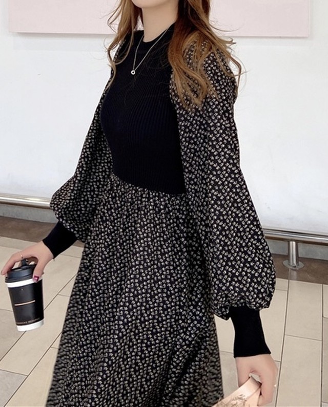 ご予約 21年 春夏 Import 3デザイン 異素材ワンピース ワンピース 秋 ふんわり ゆったり ナチュラル フレア ロングワンピース J Marmie Vintage Select