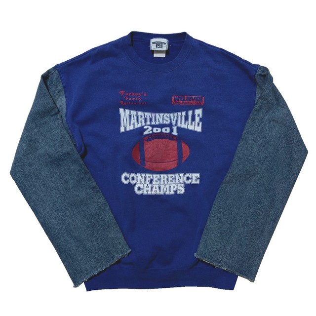 【Crudely Hommes】Rework College Sweat Tops