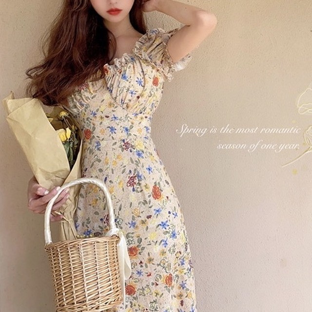 花柄yellowワンピース Selectshop Parfait