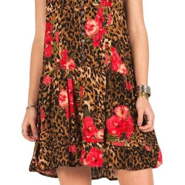 B ボルコム 人気ブランド ワンピース レディース ドレス Girl Code Dress レオパード 花柄 ヒョウ柄 ボタニカル S セクシー リゾート Volcom Beachdays Okinawa