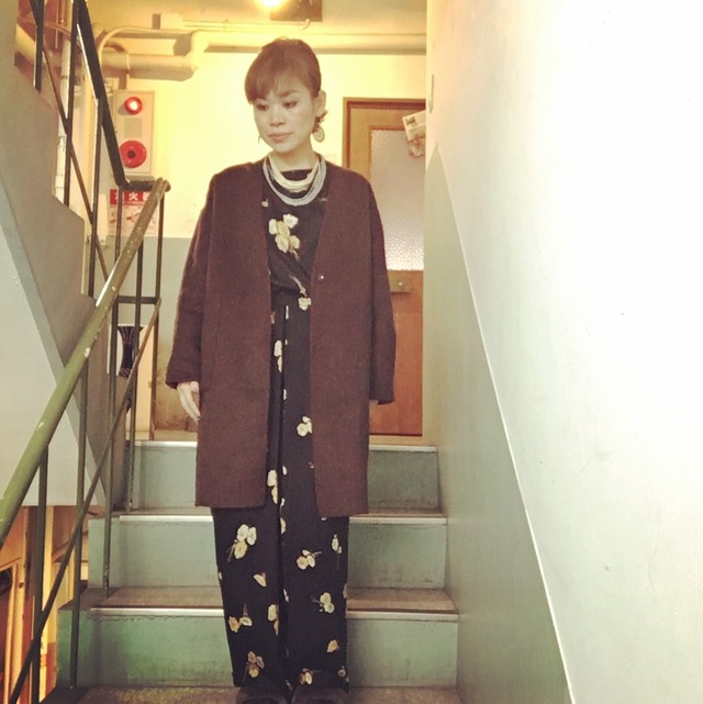 Sale 袖ファーリバーシブルコーディガン Base Byoursson ビュアゾン レディースファッション 柄 華やか