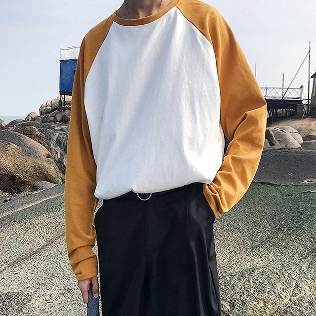 ラグラン ロンt ラウンドネック ラグランスリーブ バイカラー 無地 カジュアル Bigシルエット インナー 長袖 Tシャツ メンズ 取寄 発送目安14 21日営業日 Laff Store For Men ショップ情報 配送スケジュールを必ずご確認下さい