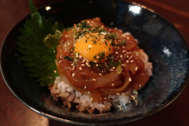 イカの肝醤油漬け丼 あいがえスタンド