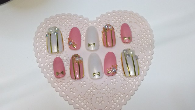 ピンクストライプネイル Suger Nail