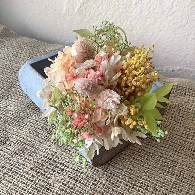 みもざとパステルカラーの花束 Mi Mu 花と緑と心に優しいインテリアフラワーの通販店