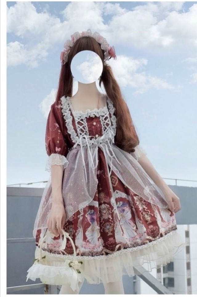 ロリータワンピース ワンピース ロリータ レディース ロリータ ワンピース 春秋 コスプレ ロリータ風ワンピ ミディアム 可愛い クラシカ Basecamp49