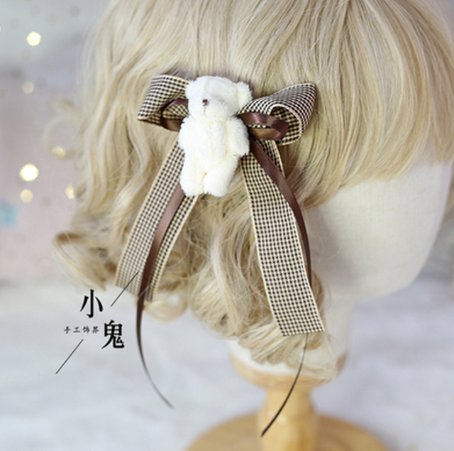 ロリータ ヘッドアクセサリー くま リボン 夢かわいい ロリィタ 頭物 ヘアアクセサリー 甘ロリ Heart Mart
