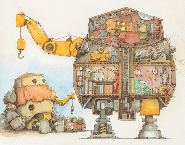 【とんかちしょうねん】原画「 ROBOT HOUSE 」