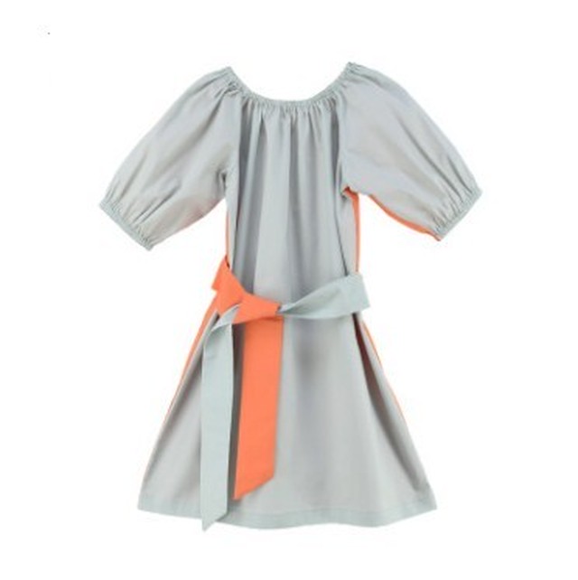 春物 キッズ子供 女の子 バイカラーパフスリーブワンピース 110 165cm Kisskiss Booboo