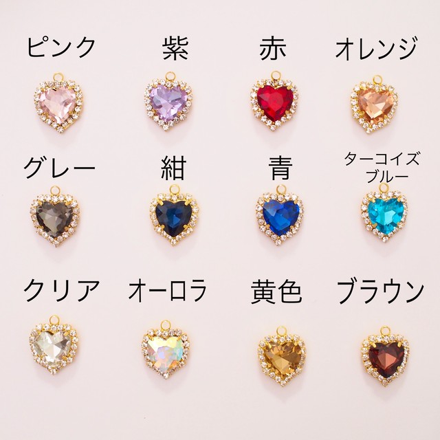 ハートチャームのレザーブレスレット ピンク Ms Frill ミス フリル