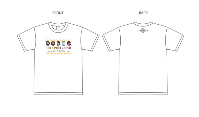 (販売終了) エヴァンゲリオン・CONTROLLERコラボ商品 EVA T PARTY 2018 in SAPPORO限定 ドットTシャツ -キービジュアル-