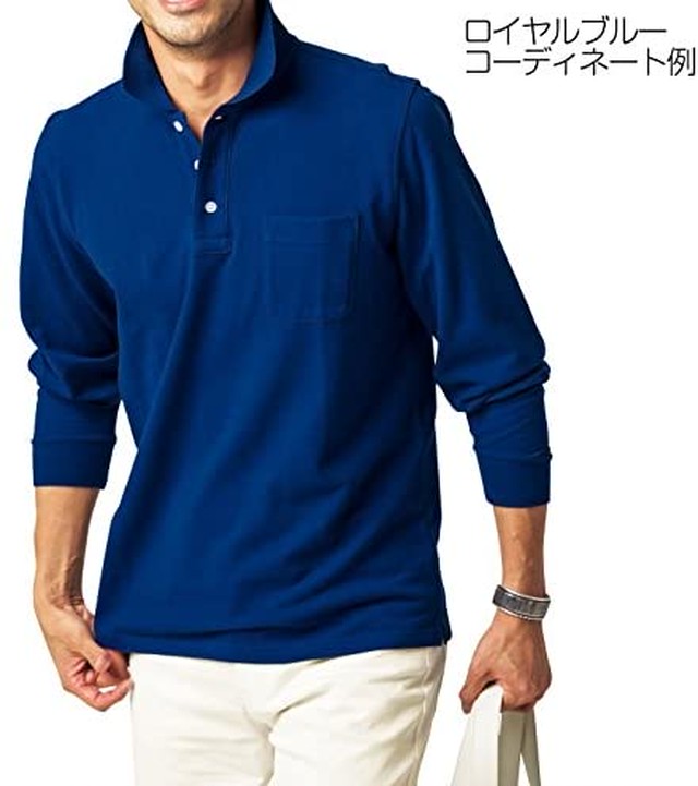 サイズl Jpcs セシール ポロシャツ ディリーポロシャツ 綿100 長袖 多サイズ 胸ポケット付き Jk 274 メンズ Az Japan Classic Store