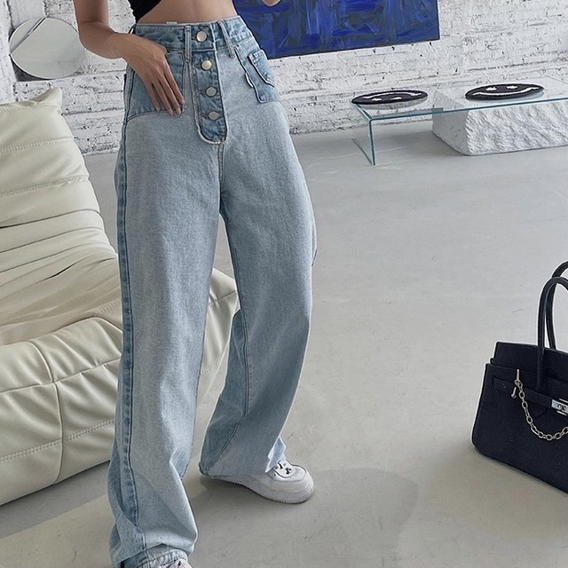 two-tone color pants