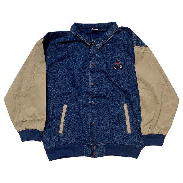 Cherry Eight Ball Oversize Denim Jacket