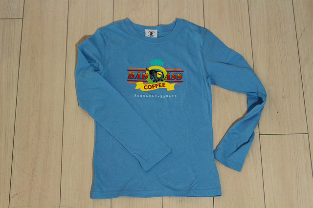 バッドアスオリジナルtシャツ ターコイズブルー ハワイアンtシャツ Badasscoffeestore バッドアスコーヒー