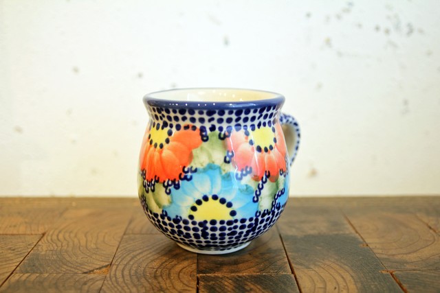 Sale ポーランド食器 ポーリッシュポタリー マグカップs 0ml 赤花 青花 News Stand Satake