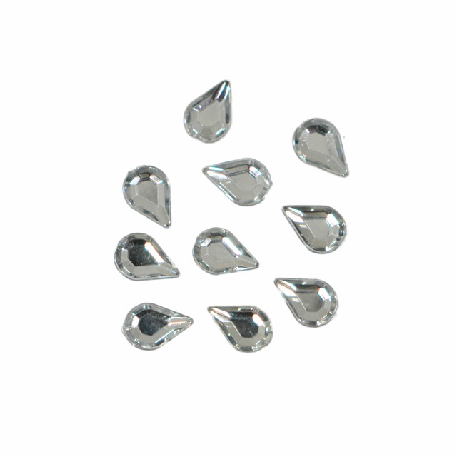 ティアドロップ ラインストーン 15粒 アクリルストーン 6ミリ 4ミリ クリスタル プリンセスネイル