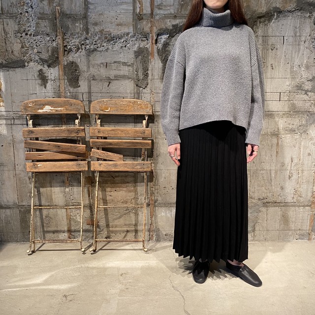 Maison Regar メゾンルギャール ニットプリーツスカート02mrk 11 Black Glamour Online