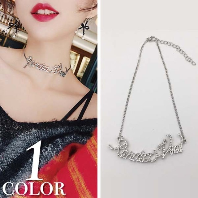 英文字 チョーカー 英語 アルファベット ダンス ビジュー ラインストーン ネックレス レディース 夏 Hummingf