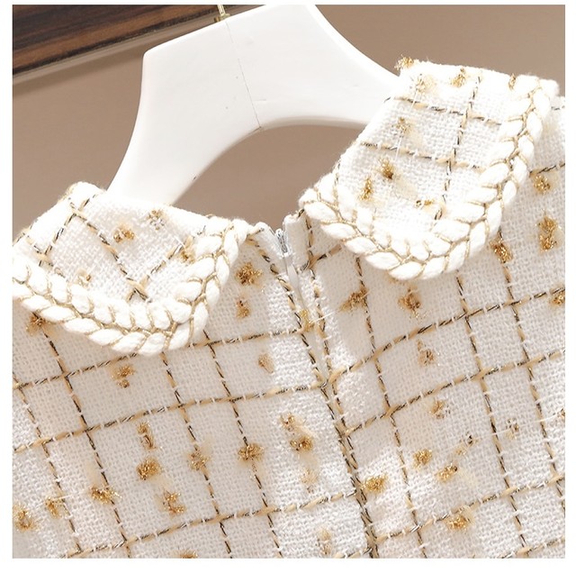 国内発送 D138 秋新作 大きいサイズ エレガントワンピース ミニ丈ワンピース Happycheek