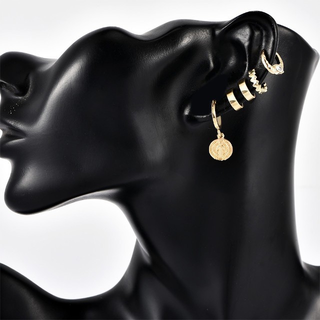 ピアス レディース ピアス フープピアス イヤーカフ 片耳 ピアスセット ゴールド 5個 セット オシャレ 可愛い シンプル Favoriteselect