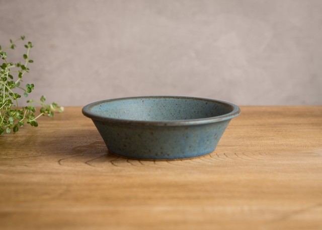 SHIROUMA 浅鉢 15cm 青(深皿・シリアルボウル・グラタン皿)/長谷川 哲也