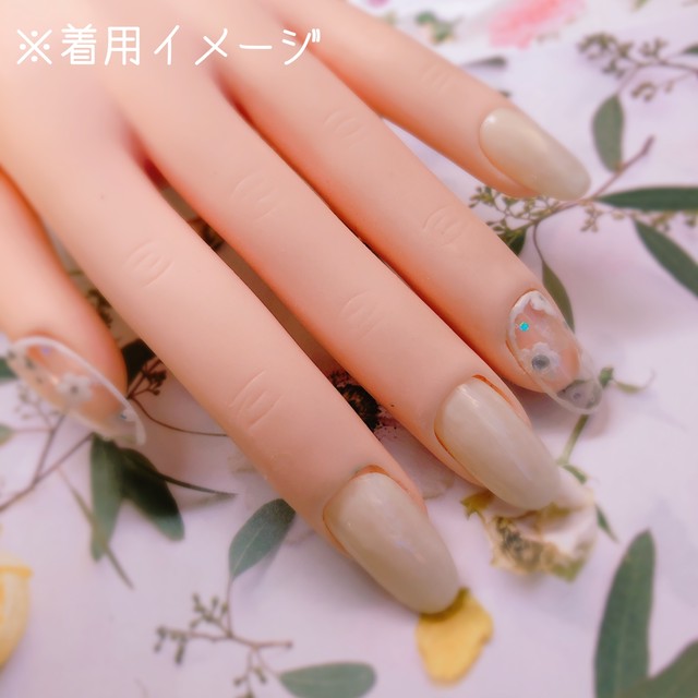 春夏使える シースルーフラワーネイルチップ Y Sparty Nail Shop