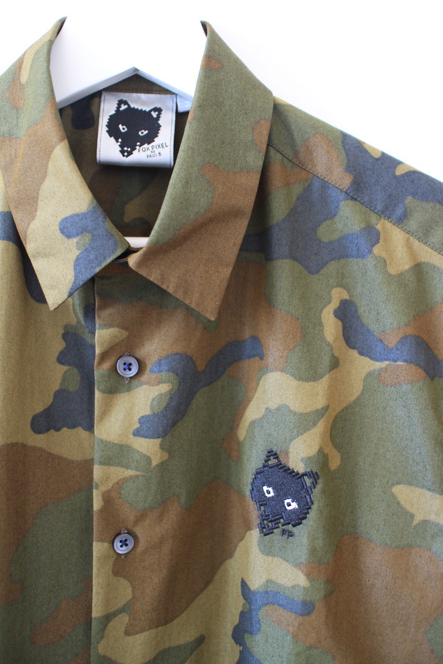 Fox Pixel 迷彩柄半袖シャツ メンズ Shinstyle Maison