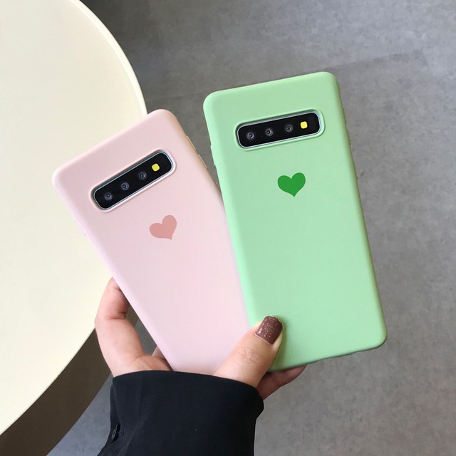 マカロンカラー Galaxy S10 S10plus S9 S9plus Note9 S8 S8plus Note8ケース 可愛い ハートデザイン ６月新作 Girlshares