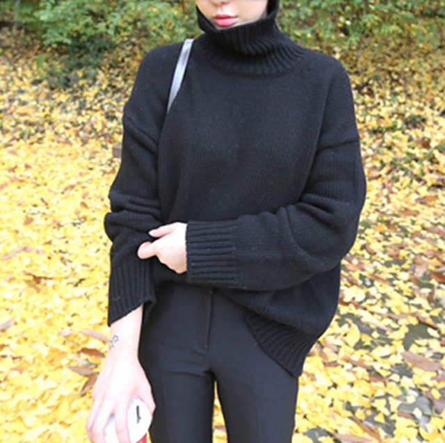 オーバーニット ゆるニット くすみピンク ベイクドカラー くすみカラー カラーニット タートル タートルニット タートルネック レディース タートルネック ニット タートルセーター ハイネック ニット ハイネック セーター カジュアル ガーリー 韓国 オルチャン 韓国