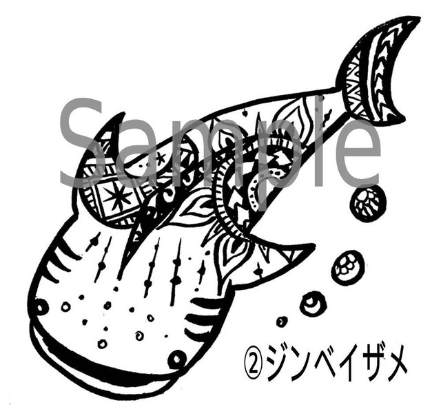 フィンお絵かきアート サンプルから絵を選べる 宮古島思い出アート