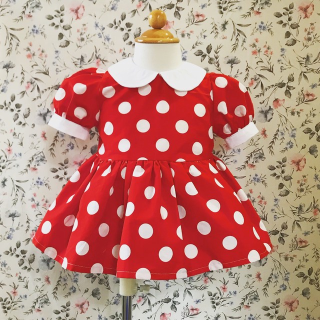 ドット ワンピース ドレス ミニー風 Mili Mili