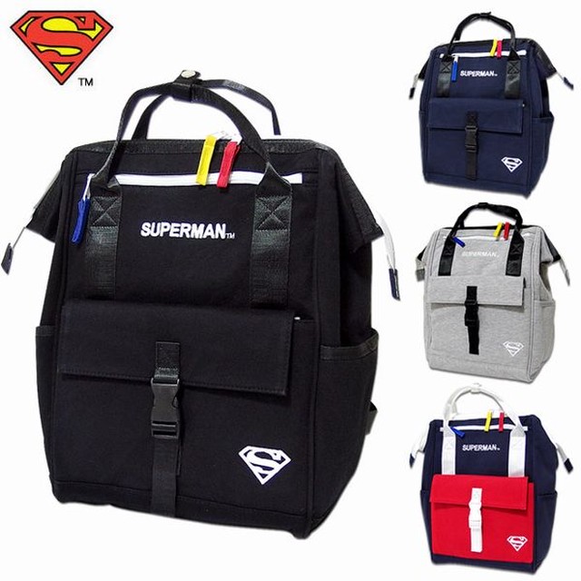 リュックサック デイパック メンズバッグ メンズファッション 手提げバッグ リュック 2way使い Superman スーパーマン刺繍入り ガマグチ 1004 Eplus635 Tre Fiore