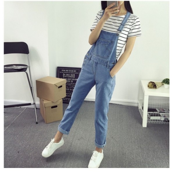 韓国 ファッション レディース 秋 韓国 ファッション レディース オールインワン オーバーオール 秋 冬 カジュアル デニム スキニー ロー Basecamp49