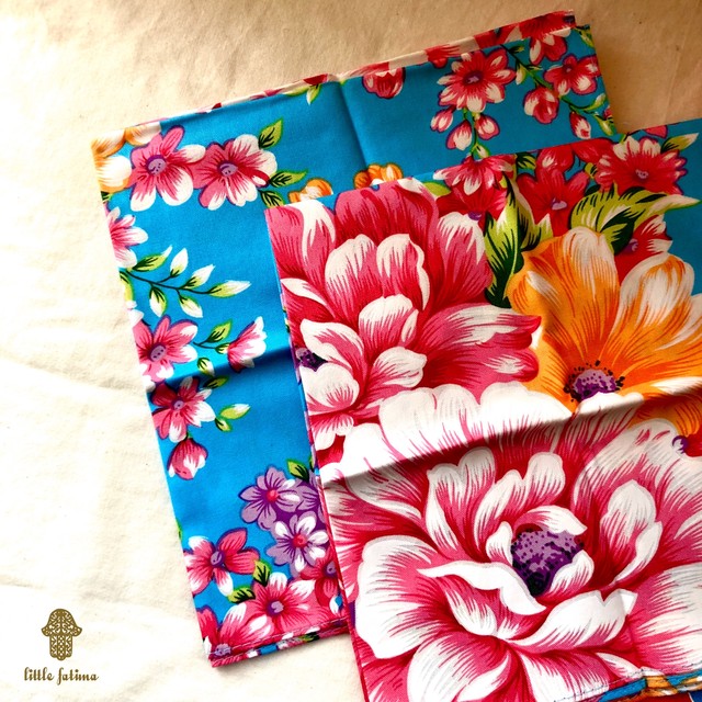 台湾花布柄ハンカチ モロッコ雑貨littlefatima