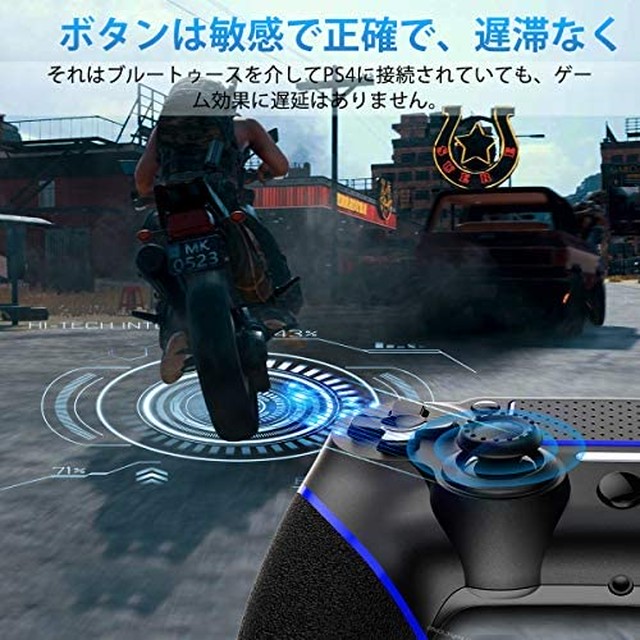 Jpcs Ps4 コントローラー ワイヤレス Aesval Ps4 ワイヤレス ゲームパッド Ps4 Pro Slim Pc Win10対応 無線 Bluetooth 人間工学 二重振動 Az Japan Classic Store